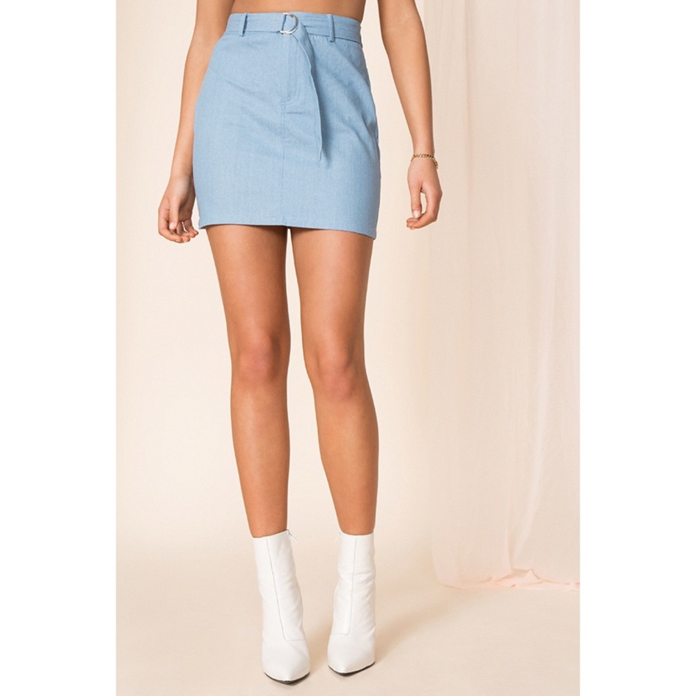 Superdown / Revolve Tinley Chambray Mini Skirt - Picture 1 of 13